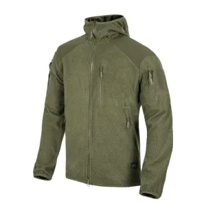 Helikon-Tex® Bunda HELIKON ALPHA HOODIE Jacket - Grid Fleece - Olive Green Velikost: L
