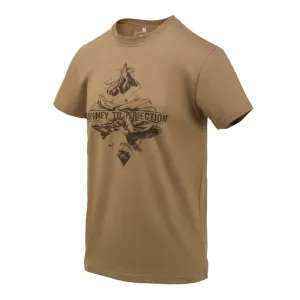 Helikon-Tex® Tričko Helikon T-Shirt (Mountain Stream) - U.S. Brown Velikost: S