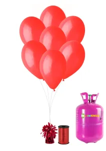 HeliumKing Helium párty set s červenými balónky 30 ks