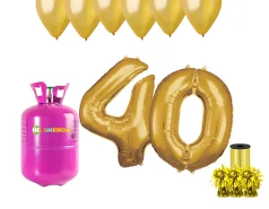 HeliumKing Helium párty set na 40. narozeniny se zlatými balónky