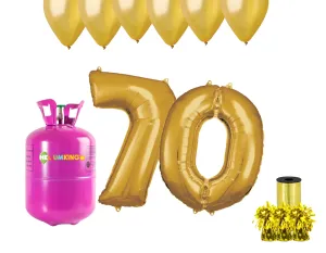 HeliumKing Helium párty set na 70. narozeniny se zlatými balónky