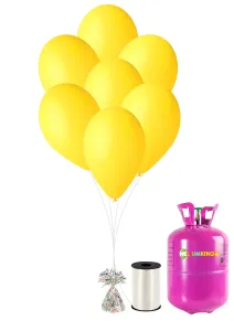 HeliumKing Hélium párty set so žltými balónikmi 20 ks