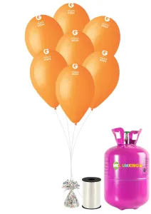 HeliumKing Helium párty set s oranžovými balónky 30 ks