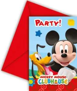 HeliumKing Pozvánky Mickey Mouse 6 ks