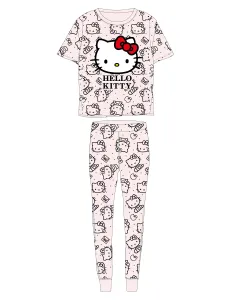 Hello Kitty - licence Dámské pyžamo - Hello Kitty 53042418, pudrová Barva: Starorůžová, Velikost: XL
