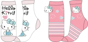 Hello Kitty - licence Dívčí ponožky - Hello Kitty 52342326, bílá / světle růžová Barva: Mix barev, Velikost: 31-34