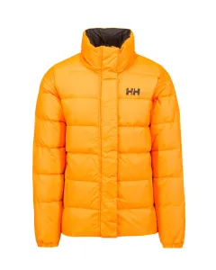 Oboustranná péřová bunda Helly Hansen pánská, oranžová barva