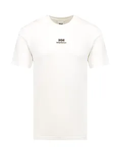 Bavlněné tričko Helly Hansen YU PATCH T-SHIRT bílá barva, s aplikací, 53391 #1583607