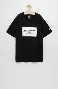 Tričko Helly Hansen pánský, černá barva, s potiskem #1994726
