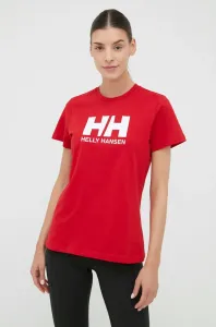 Bavlněné tričko Helly Hansen červená barva, 34112-001 #1941937