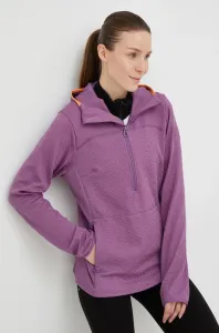 Sportovní mikina Helly Hansen Powderqueen fialová barva, s kapucí