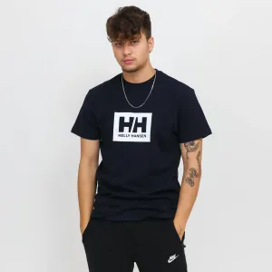Bavlněné tričko Helly Hansen tmavomodrá barva, s potiskem #3192422