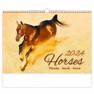 Horses/Pferde/Koně/Kone - nástěnný kalendář 2024