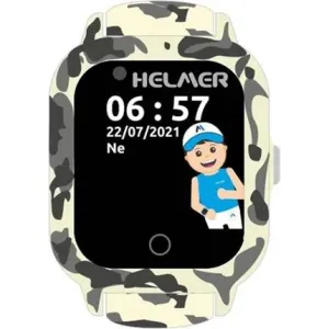 Helmer Chytré dotykové hodinky s GPS lokátorem a fotoaparátem - LK 710 4G šedé