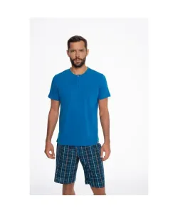 Henderson Ethos 41294-59X tmavě modro-béžové Pánské pyžamo, XXL, modro-béžová