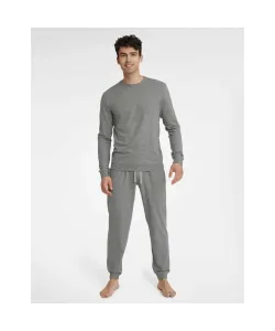 Henderson Universal 40951-90X šedý melanž Pánské pyžamo, XXXL, Šedá Melanž