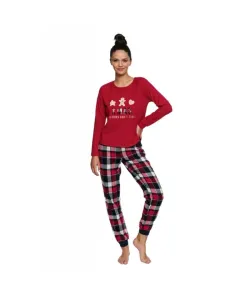 Henderson Hygge 40123-33X Dámské pyžamo, XL, Červeno-černá