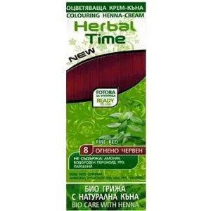 HERBAL TIME Henna přírodní barva na vlasy 8 Ohnivě červena 75 ml