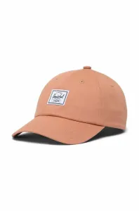 Bavlněná baseballová čepice Herschel oranžová barva, s aplikací