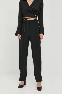 Kalhoty Herskind Logan dámské, černá barva, široké, high waist #5447393