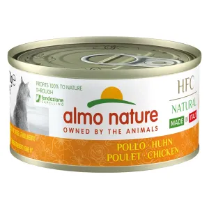 Výhodné balení Almo Nature HFC Natural Made in Italy 12 x 70 g - kuřecí