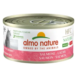 Výhodné balení Almo Nature HFC Natural Made in Italy 12 x 70 g - losos