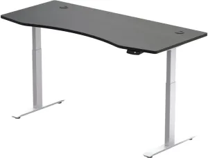 Elektricky výškově nastavitelný stůl Hi5 - 2 segmentový, paměťový ovladač - bílá konstrukce, černá deska