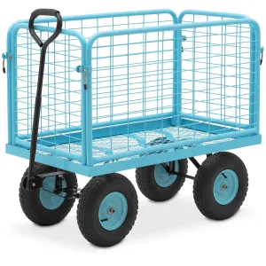 Přepravní vozík 400 kg odnímatelné bočnice - Zahradní vozíky hillvert