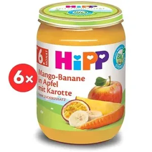 HiPP BIO Jablko s banánem, mangem a mrkví 6× 190 g