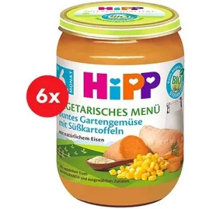 HiPP BIO Zelenina ze zahrádky se sladkými bramborami 6× 190 g
