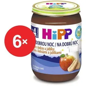 HiPP BIO Kaše na dobrou noc s keksy a jablky - 6× 190 g