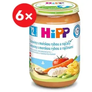 HiPP Jemné těstoviny s mořskou rybou a rajčaty - 6× 220 g