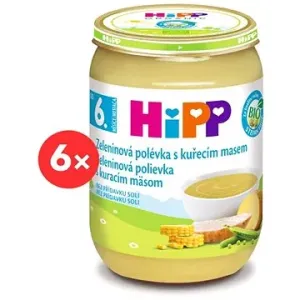 HiPP BIO Zeleninová polévka s kuřecím masem - 6× 190 g
