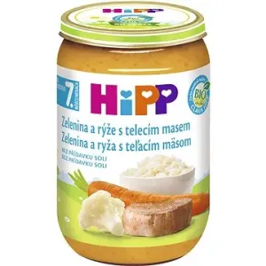HiPP BIO Zelenina s rýží a telecím masem od 8. měsíce, 6 ×  220 g