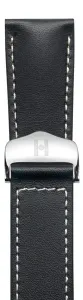 Řemínek Hirsch Voyager - černý, mat (bez spony) - 21 mm - M – Střední délka - 18 mm + 5 let záruka, pojištění a dárek ZDARMA