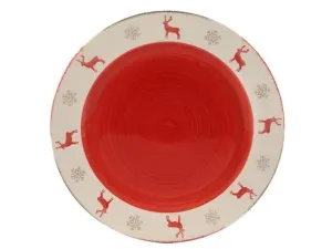 HIT Vánoční keramický jídelní talíř 26,5cm sob