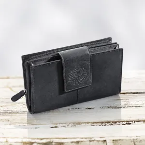 HJP Dámská peněženka kožená Dahlia, černá