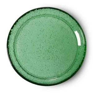 Zelený skleněný dezertní talíř The Emeralds - Ø 21*3cm AGL4486