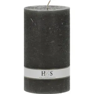 H&L Svíčka válec 9 × 15 cm, šedá