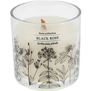 H&L Vonná svíčka ve skle Black Rose, průměr 10 cm, bílá