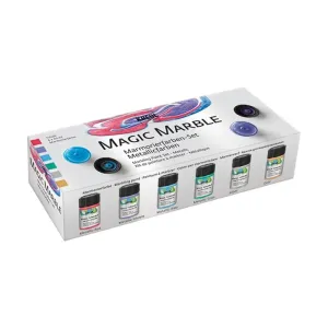 Sada barev na mramorování Kreul Magic Marble Metallic 6x20 ml (Barvy na)
