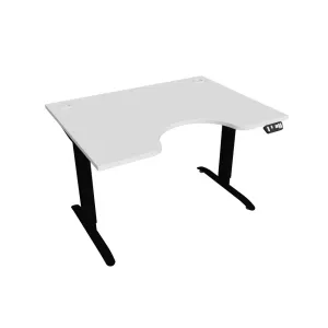 Office Pro psací stůl Hobis Motion MS ERGO 2 Šířka: 120 cm, Barva desky: bílá, Barva kovu: černá RAL 9005