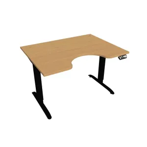 Office Pro psací stůl Hobis Motion MS ERGO 2 Šířka: 120 cm, Barva desky: buk, Barva kovu: černá RAL 9005