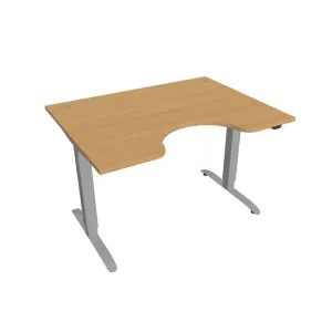 Office Pro psací stůl Hobis Motion MS ERGO 2 Šířka: 120 cm, Barva desky: buk, Barva kovu: šedá RAL 9006 #2139903