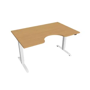 Office Pro psací stůl Hobis Motion MS ERGO 2 Šířka: 140 cm, Barva desky: buk, Barva kovu: bílá RAL 9016 #2139876