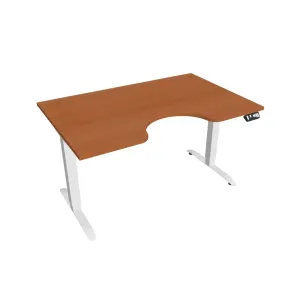 Office Pro psací stůl Hobis Motion MS ERGO 2 Šířka: 140 cm, Barva desky: třešeň, Barva kovu: bílá RAL 9016 #2139978