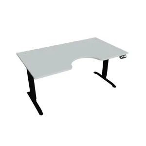 Office Pro psací stůl Hobis Motion MS ERGO 2 Šířka: 160 cm, Barva desky: šedá, Barva kovu: černá RAL 9005