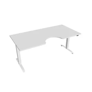 Office Pro psací stůl Hobis Motion MS ERGO 2 Šířka: 180 cm, Barva desky: bílá, Barva kovu: bílá RAL 9016 #2139882