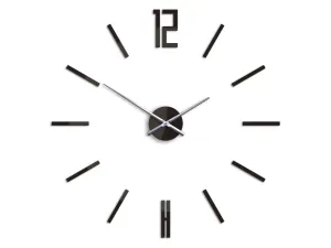 Moderní nástěnné hodiny CARLO WENGE  (nalepovací hodiny na stěnu)