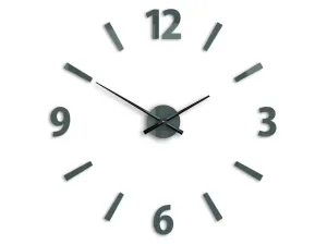 Moderní nástěnné hodiny KLAUS GRAY  (nalepovací hodiny na stěnu)